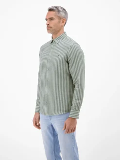 LERROS Herren Leinenhemd in grau
