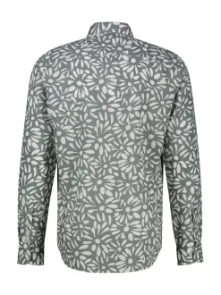 LERROS Herren Leinenhemd in grau