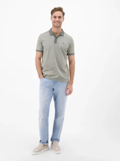 LERROS Herren Poloshirt in hellgrau