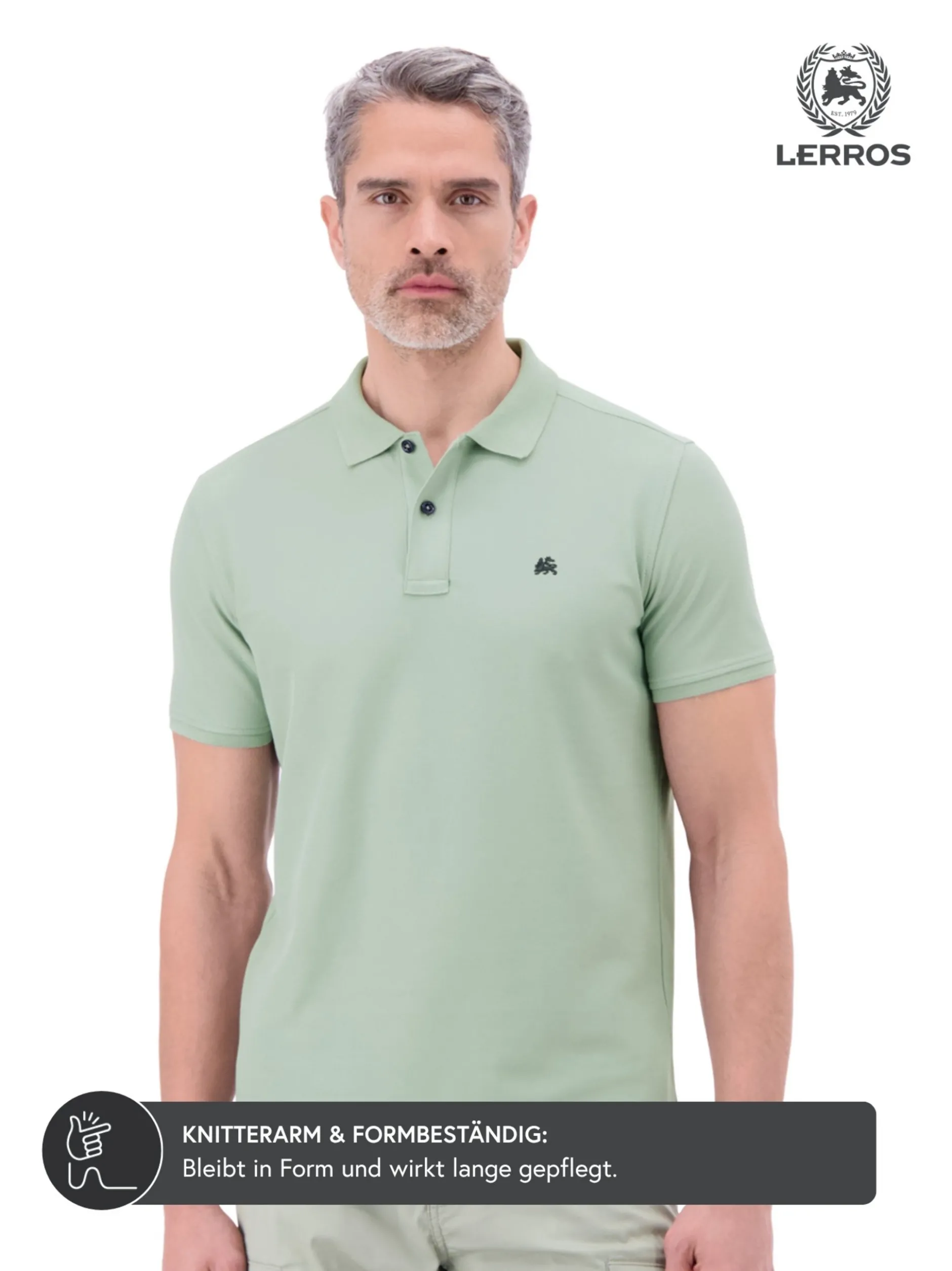 LERROS Herren Poloshirt in lind