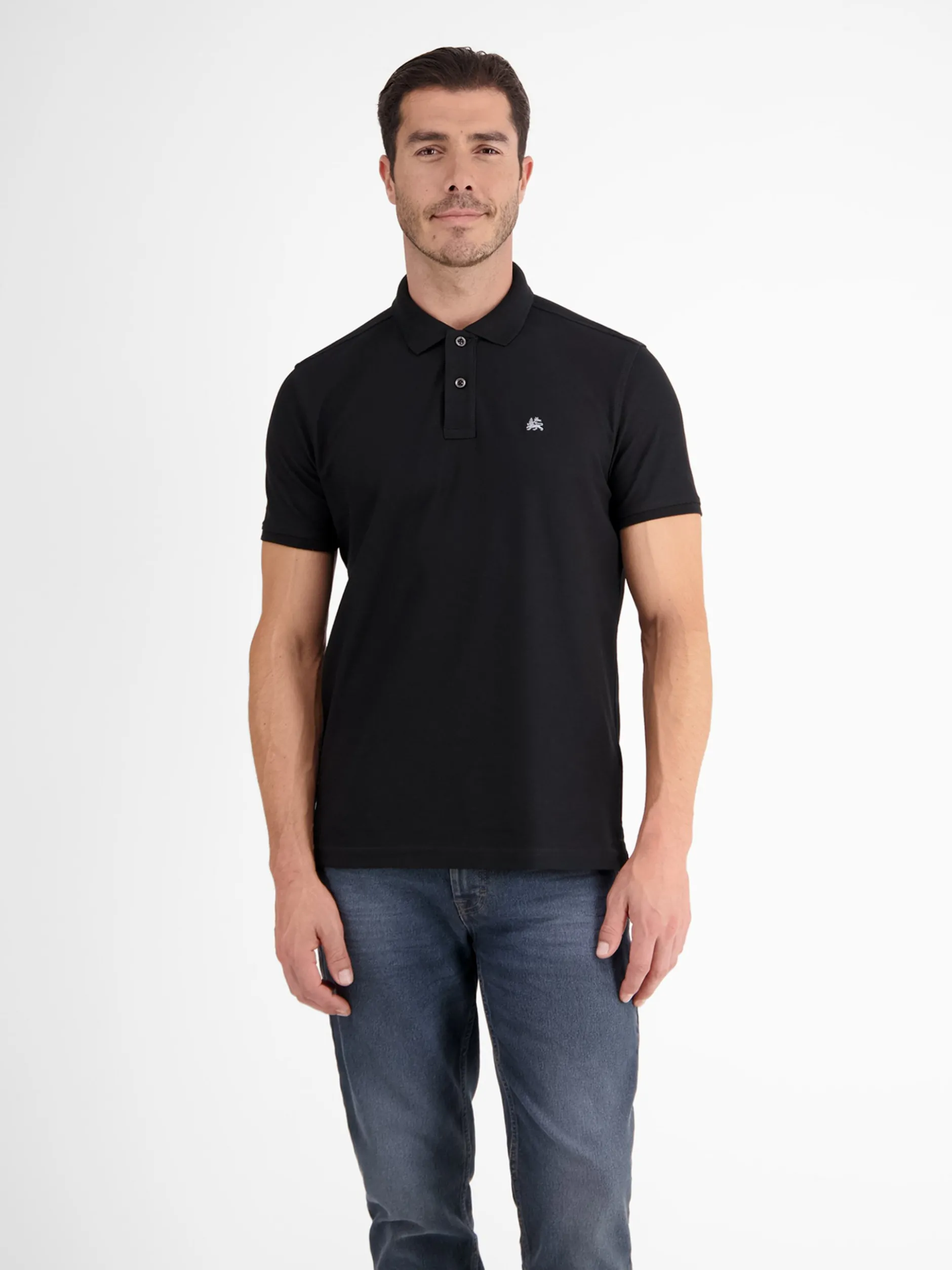 LERROS Herren Poloshirt in schwarz