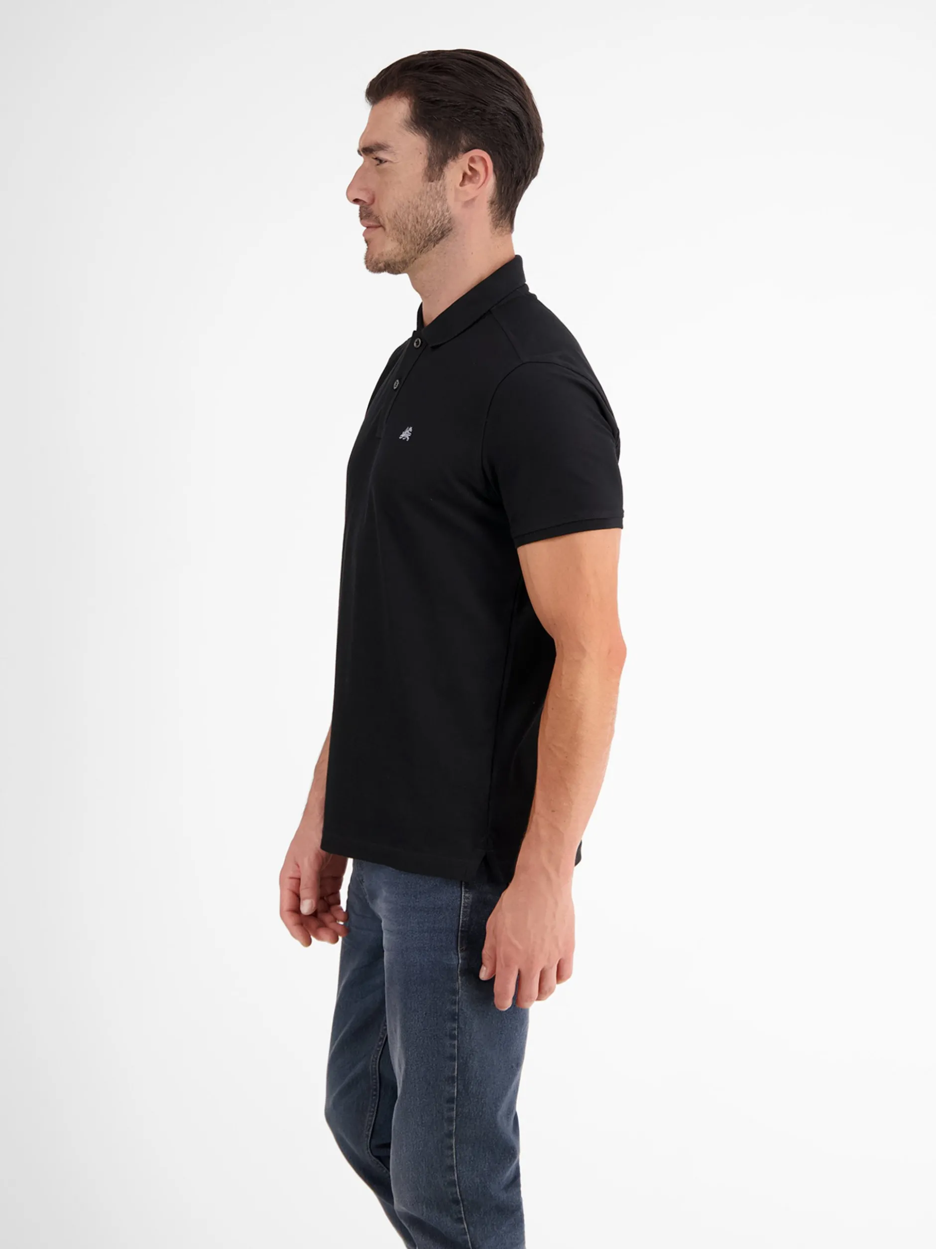 LERROS Herren Poloshirt in schwarz