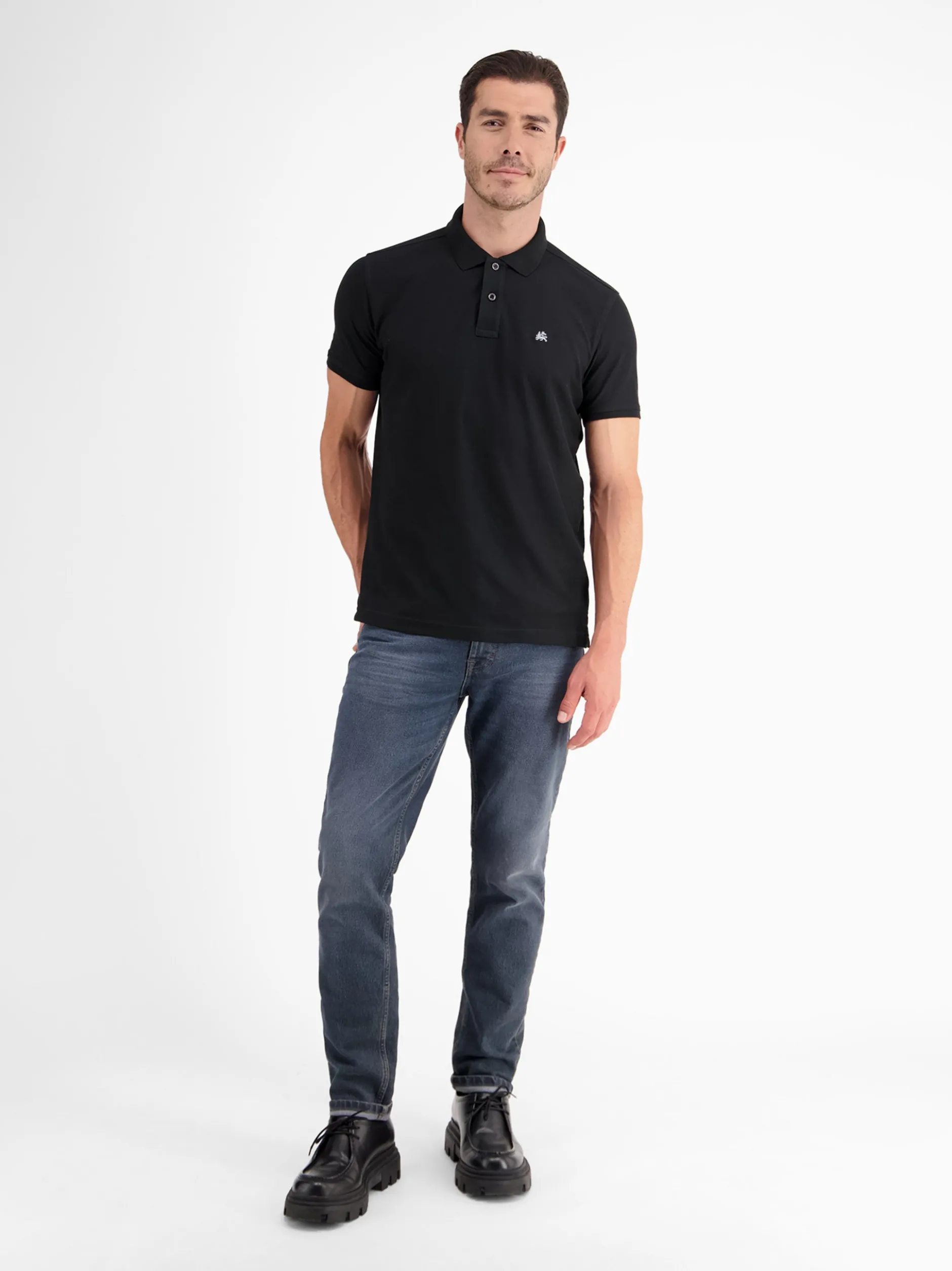LERROS Herren Poloshirt in schwarz