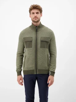 LERROS Herren Strickjacke in oliv