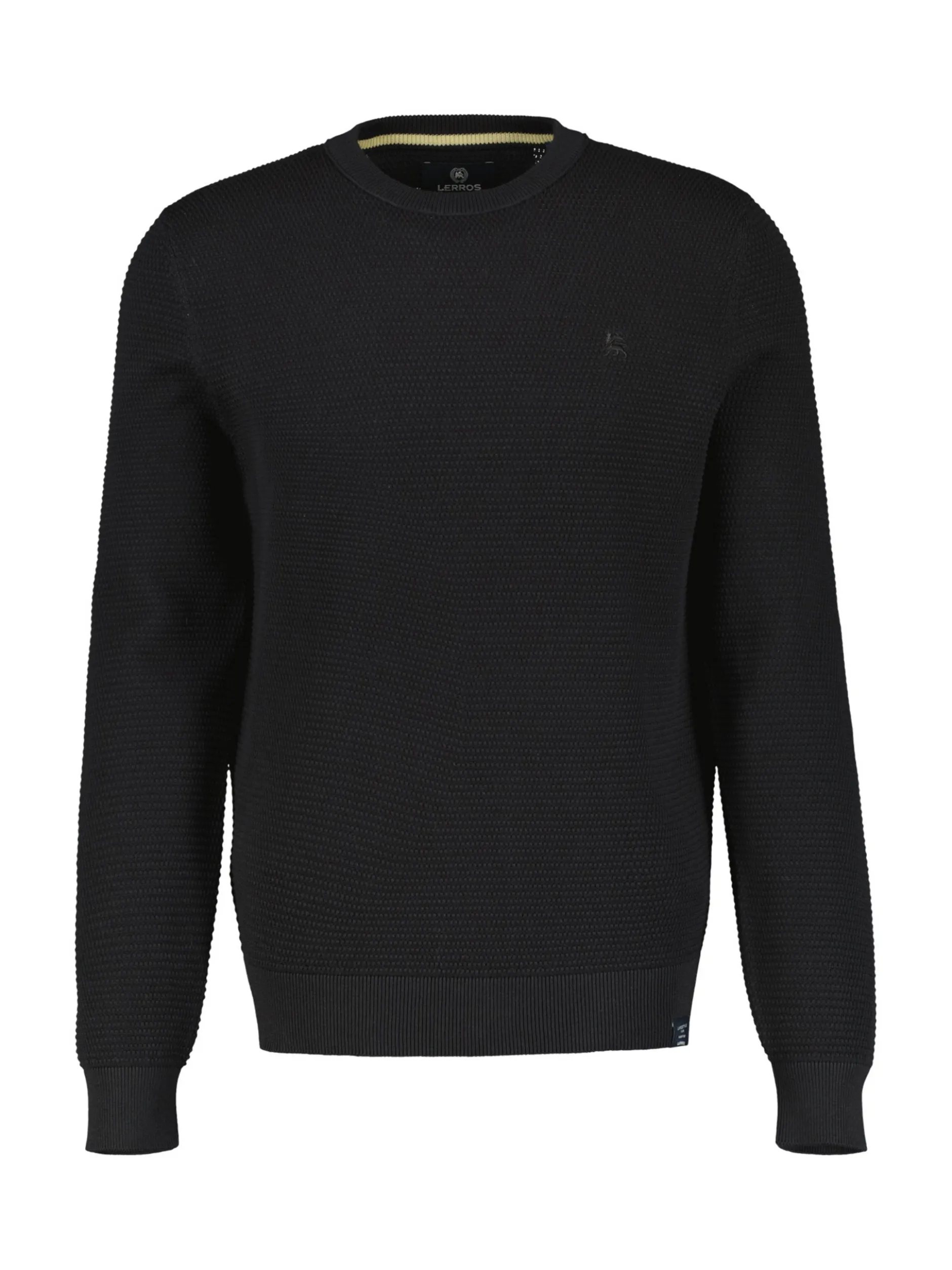 LERROS Herren Strickpullover in schwarz