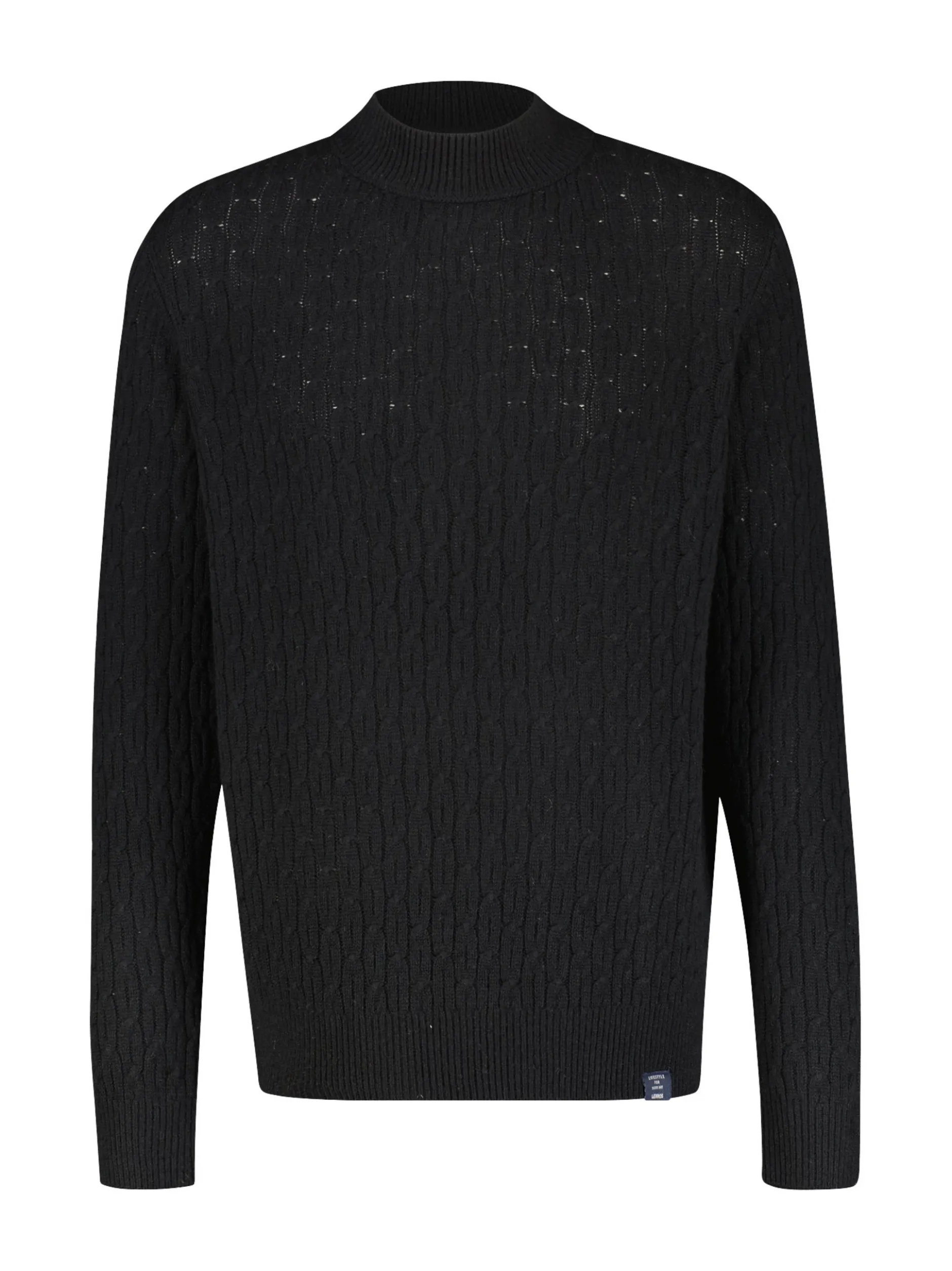 LERROS Herren Strickpullover in schwarz