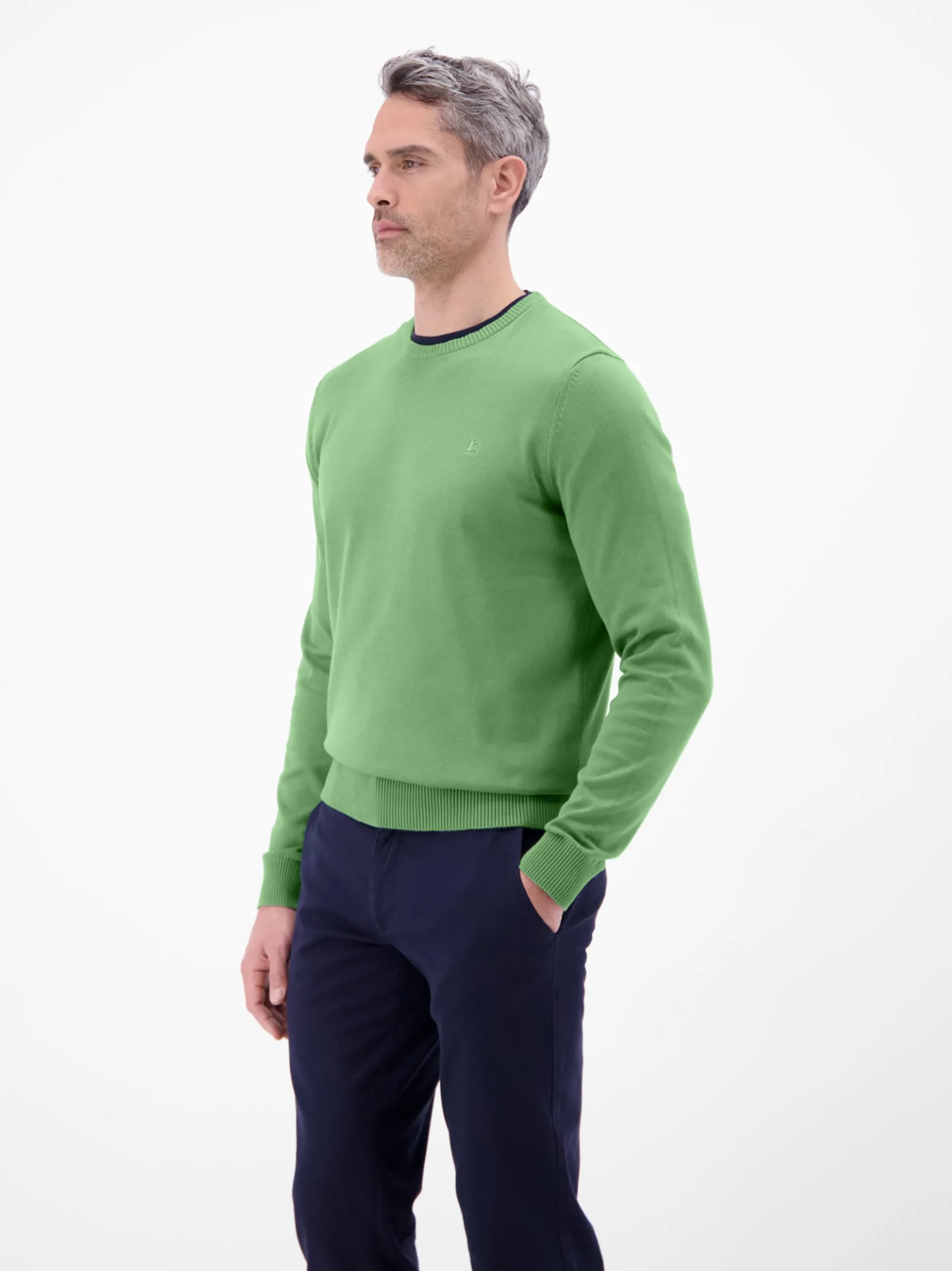 LERROS Herren Strickpullover in grün