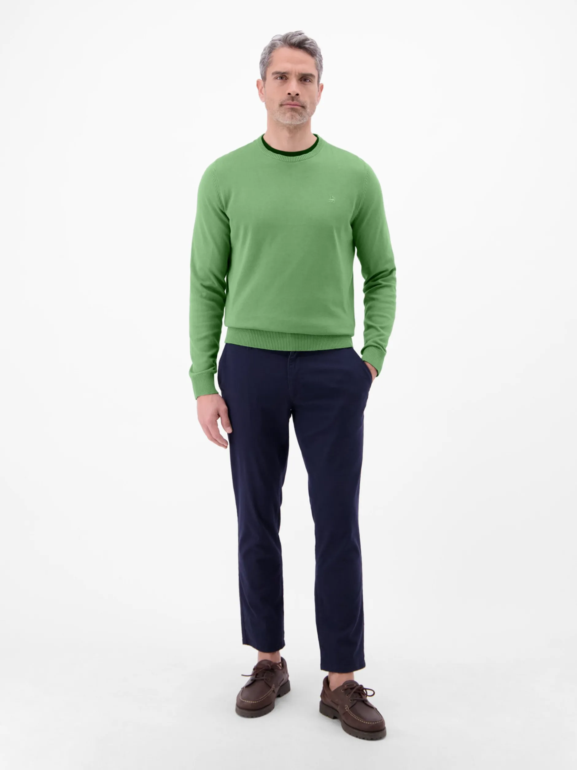 LERROS Herren Strickpullover in grün