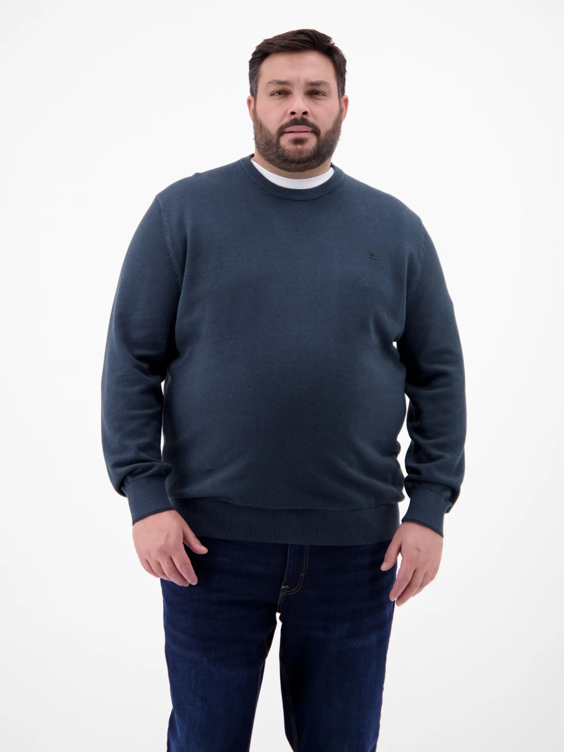 LERROS Herren Strickpullover in blau