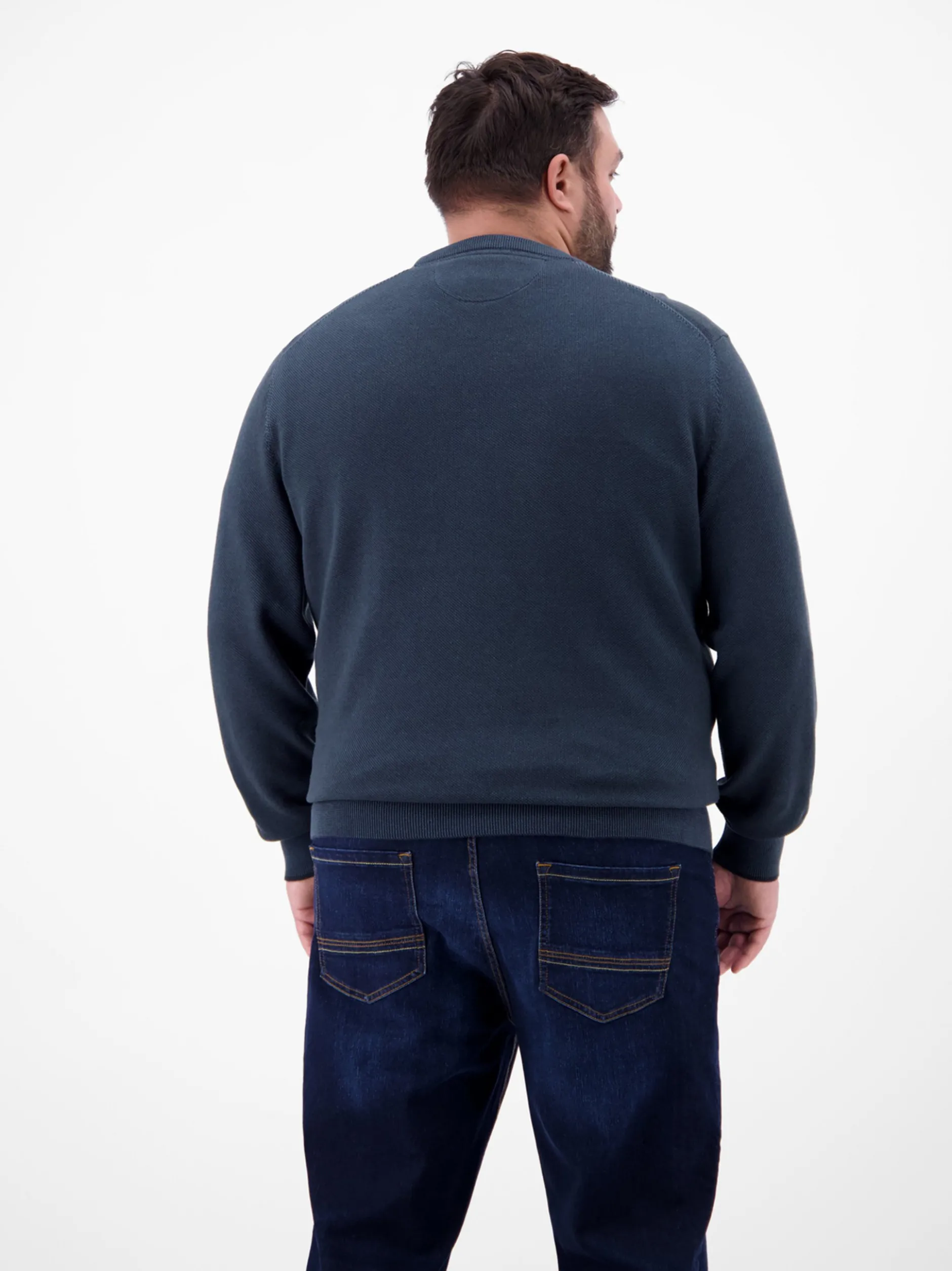 LERROS Herren Strickpullover in blau