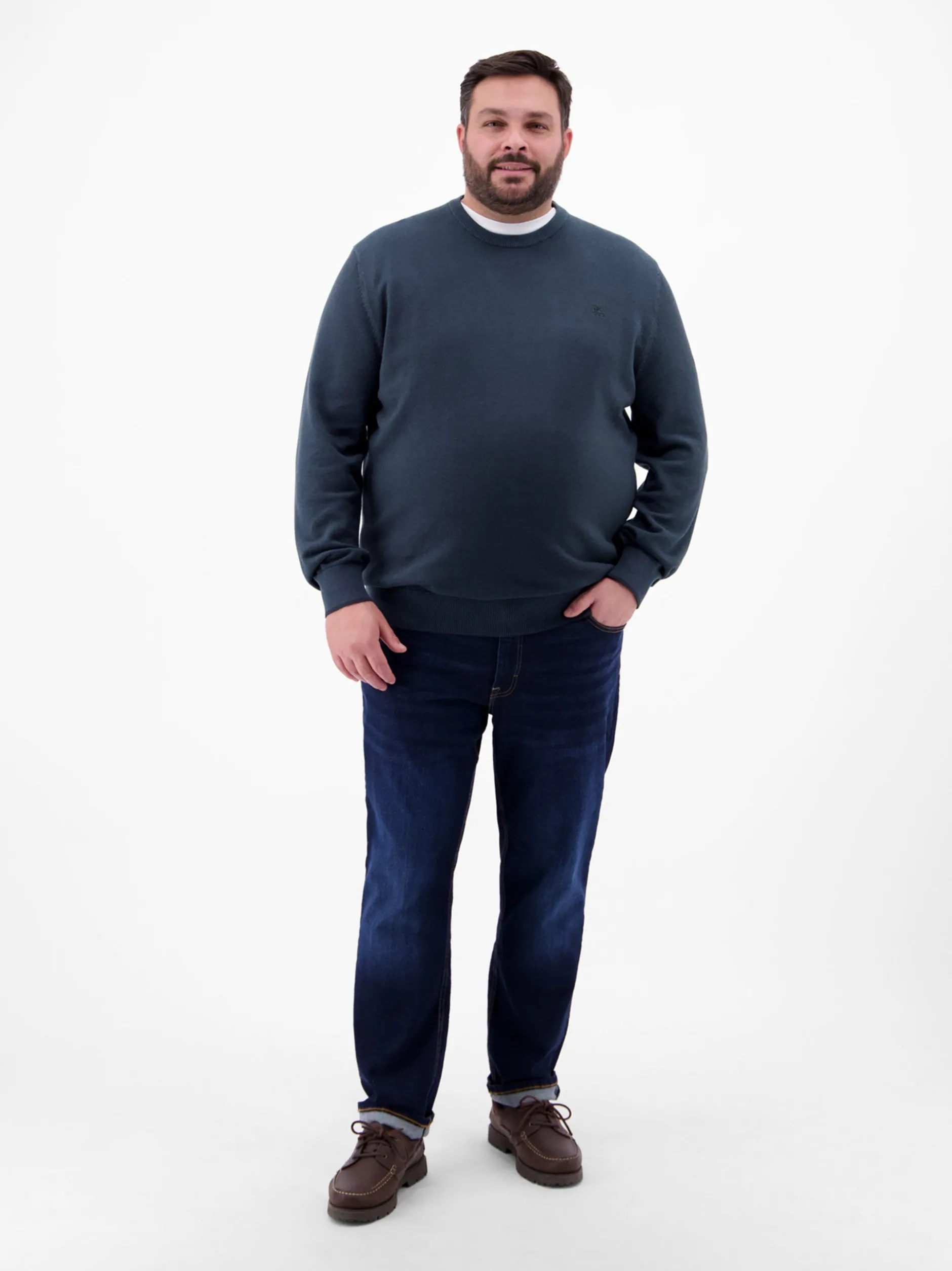 LERROS Herren Strickpullover in blau