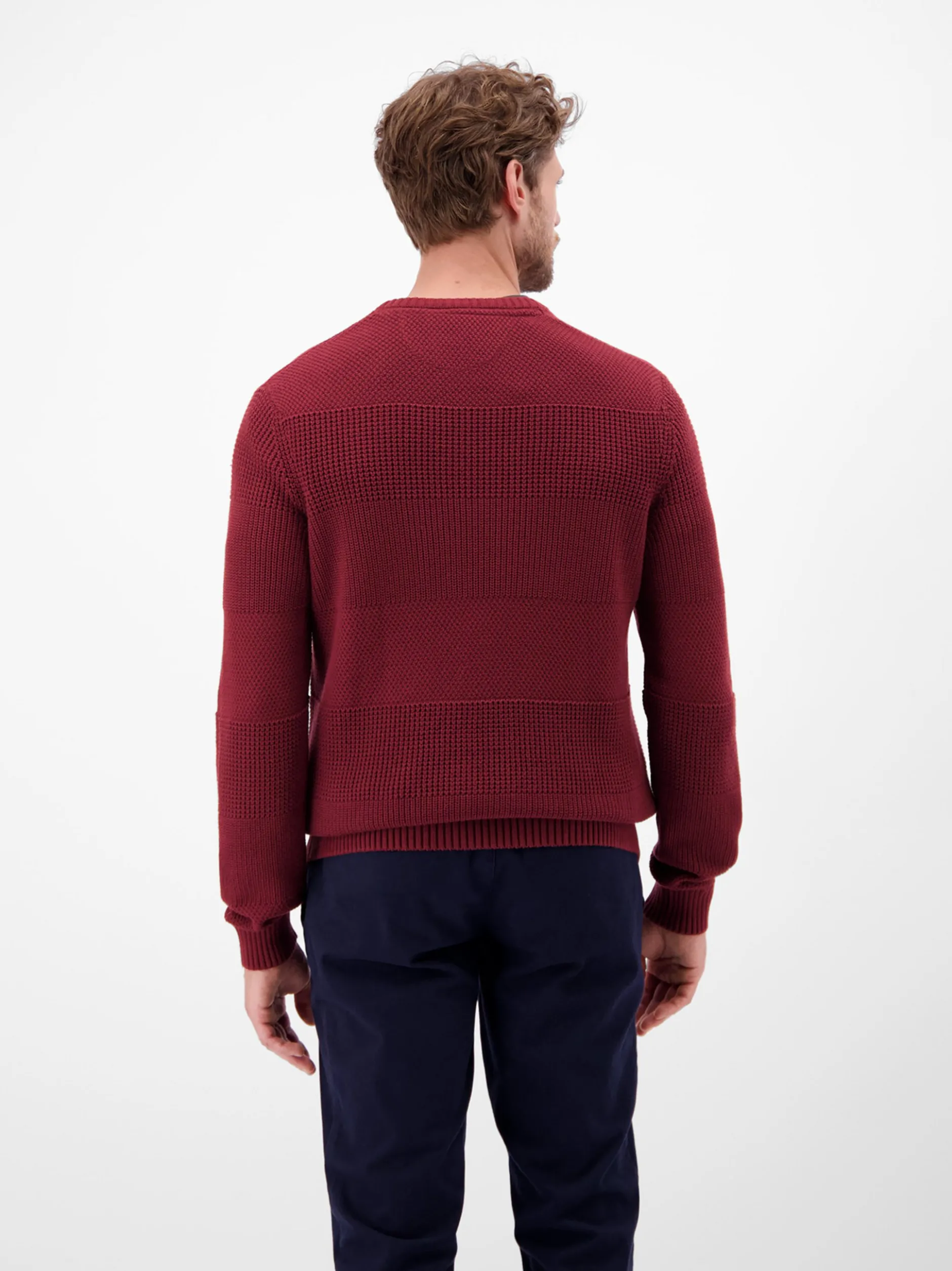 LERROS Herren Strickpullover in rot