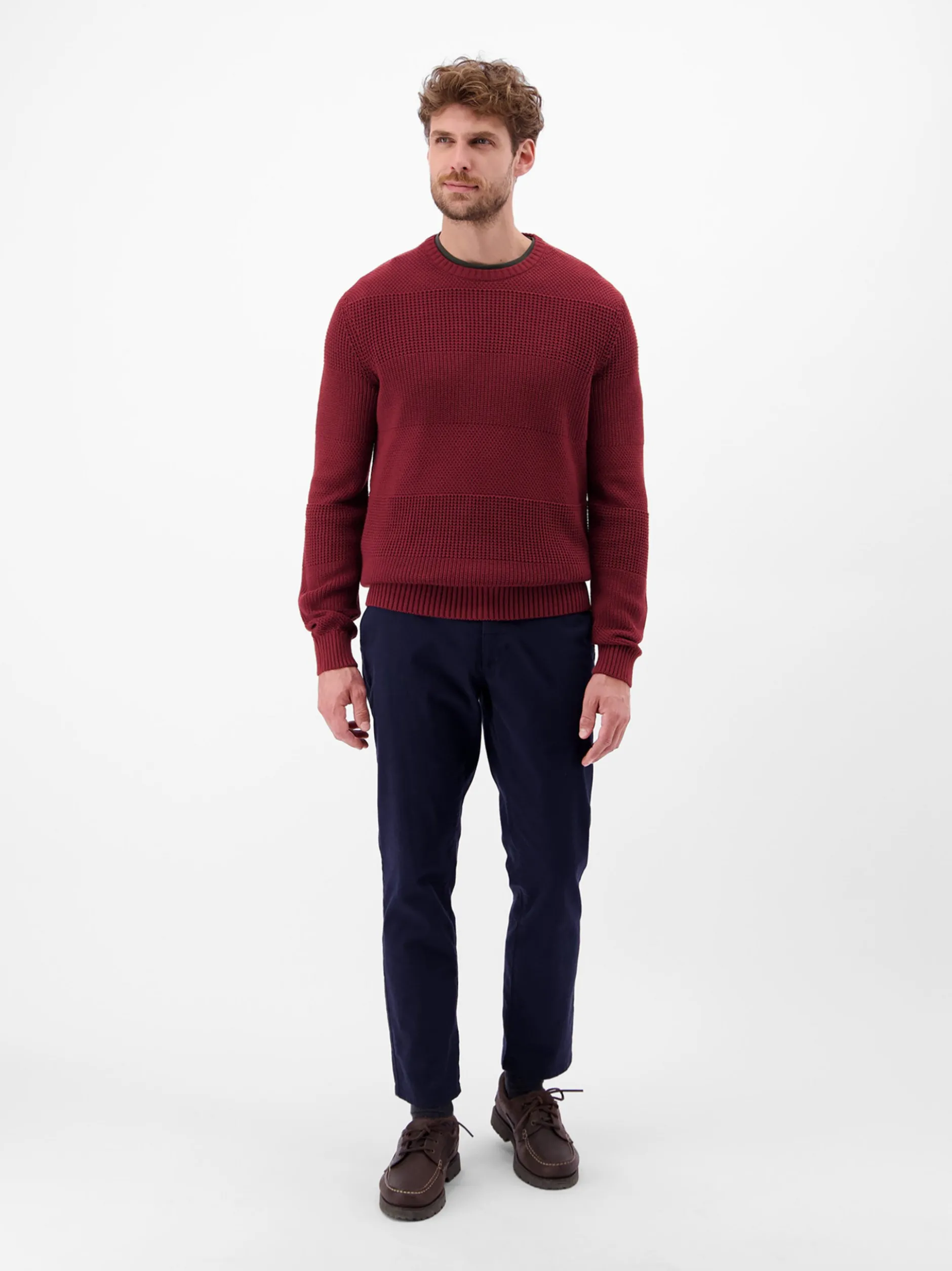 LERROS Herren Strickpullover in rot