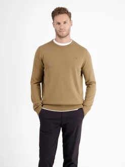 LERROS Herren Strickpullover in beige
