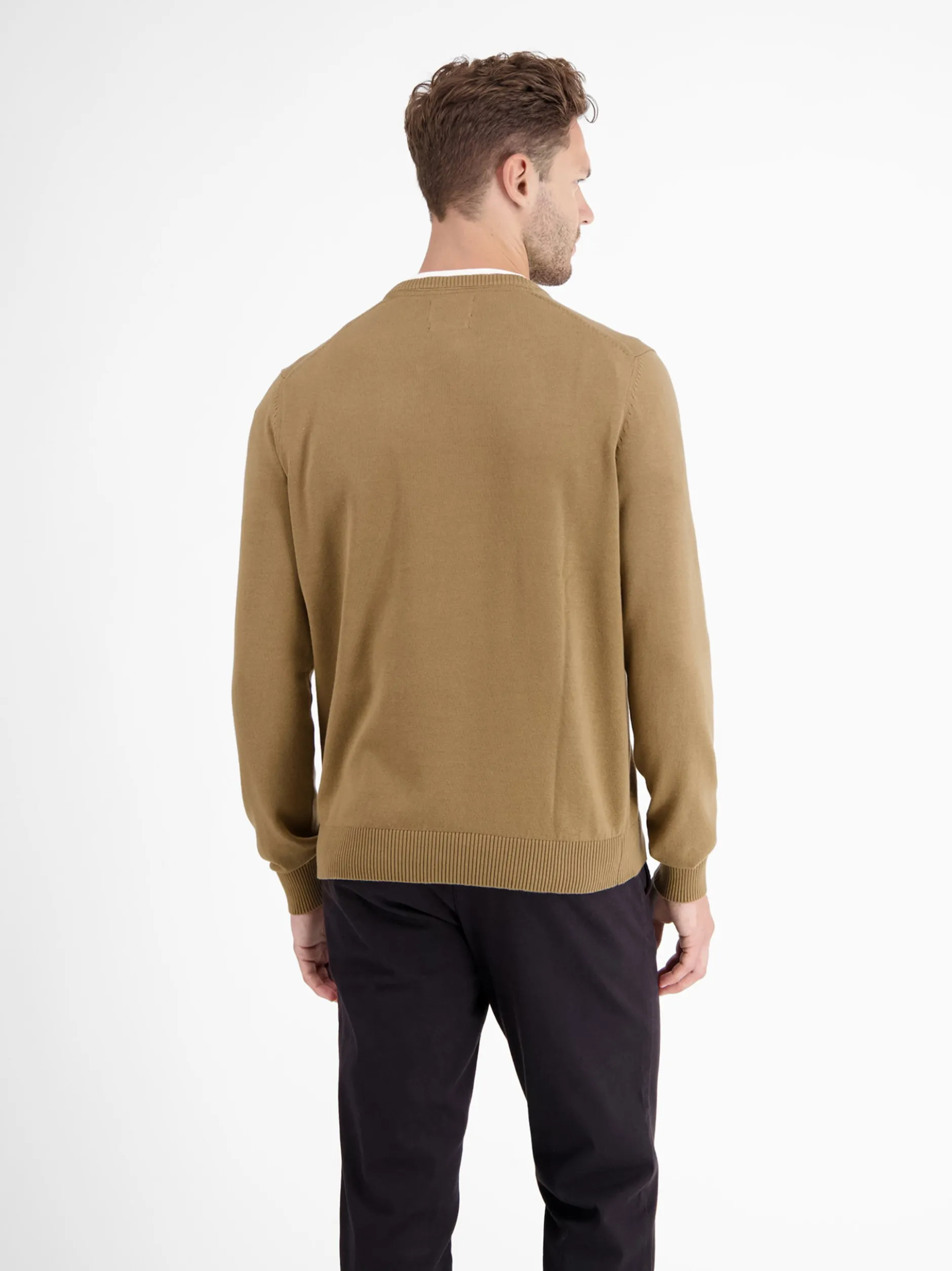 LERROS Herren Strickpullover in beige