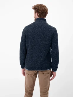 LERROS Herren Strickpullover in blau