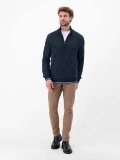 LERROS Herren Strickpullover in blau