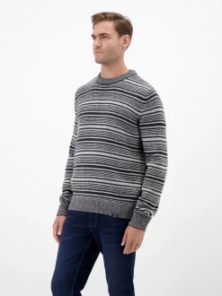 LERROS Herren Strickpullover in blau