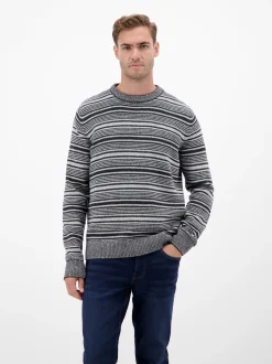 LERROS Herren Strickpullover in blau