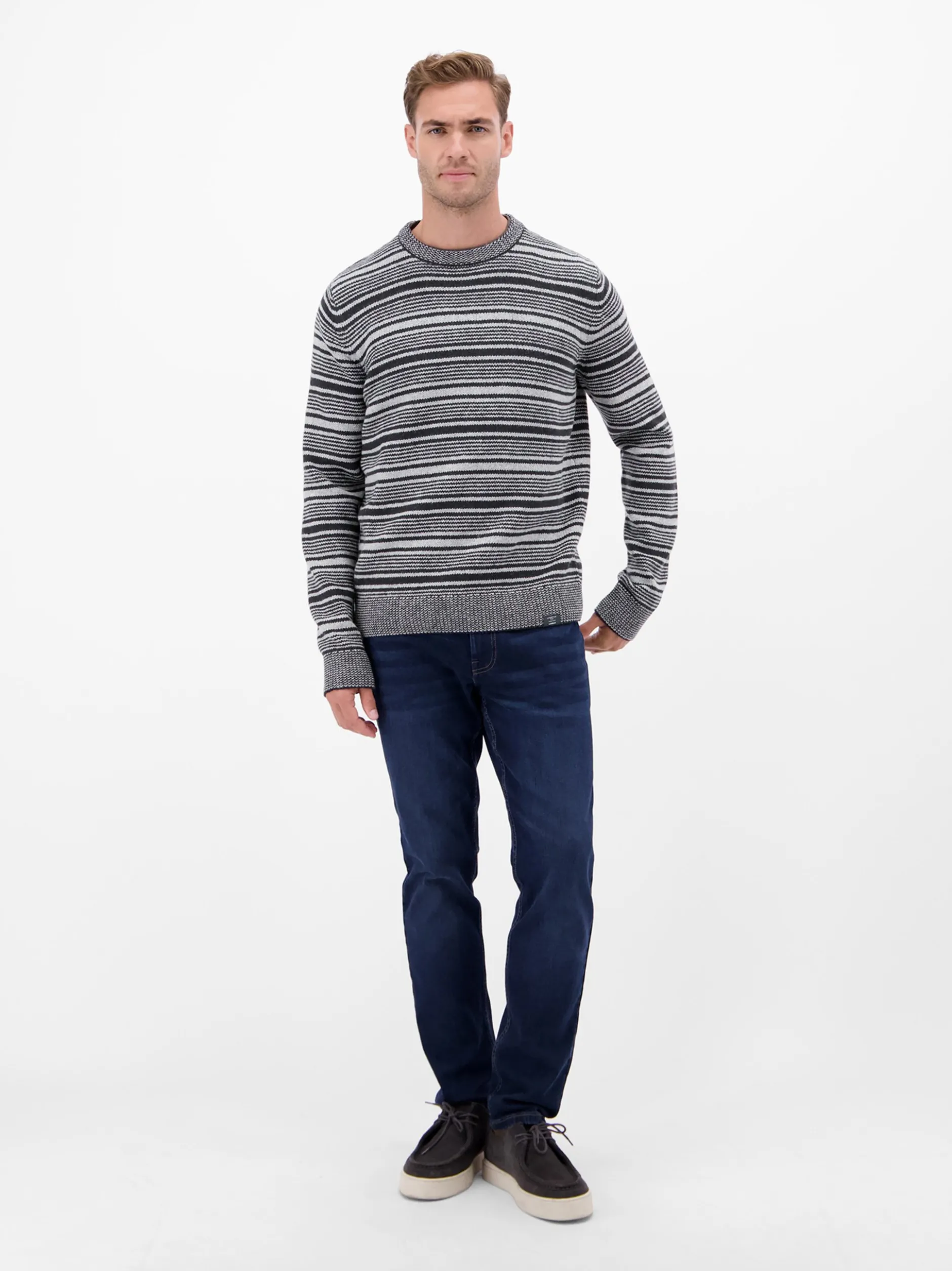 LERROS Herren Strickpullover in blau