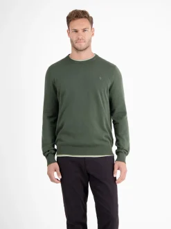LERROS Herren Strickpullover in oliv