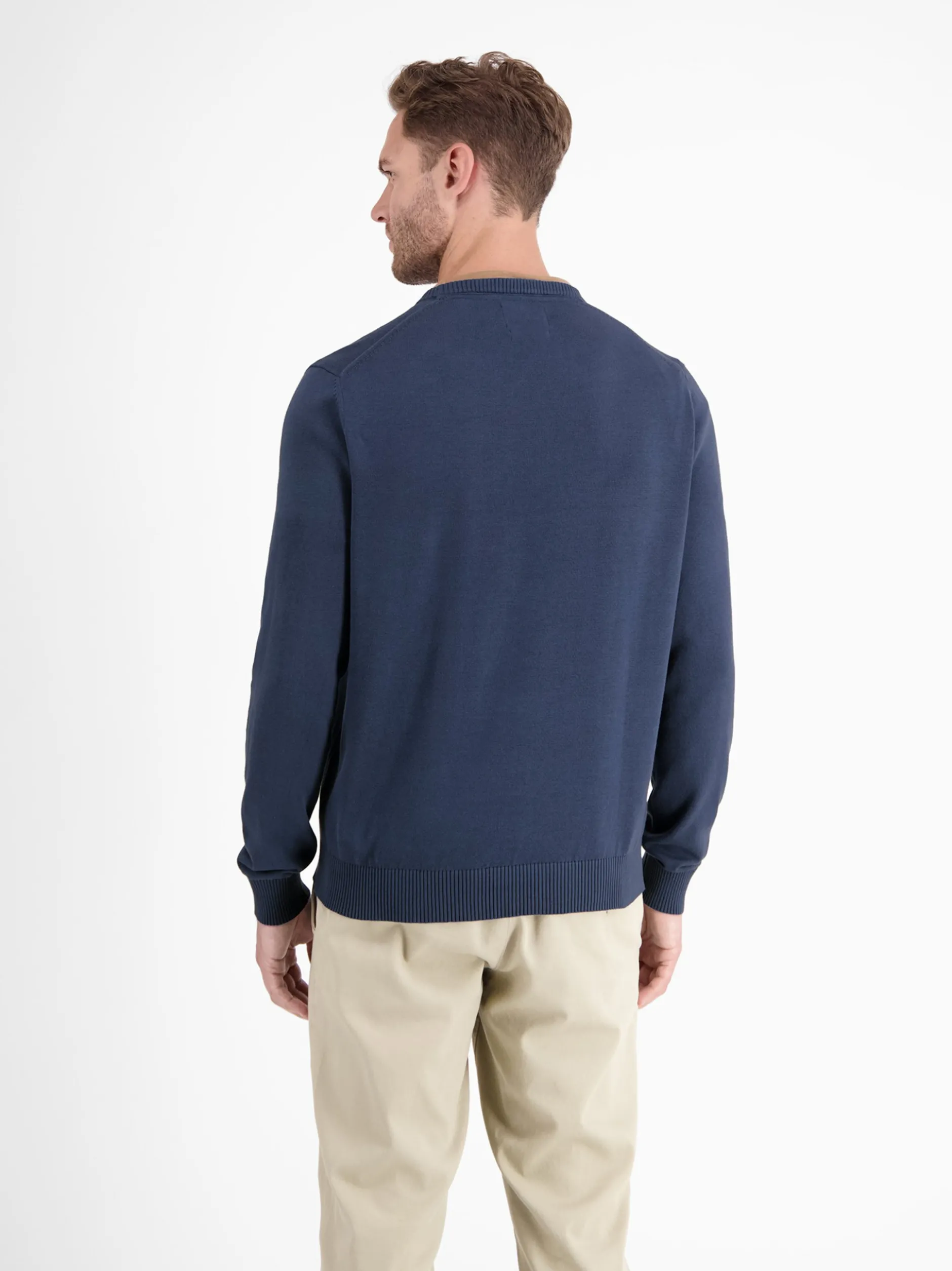 LERROS Herren Strickpullover in blau