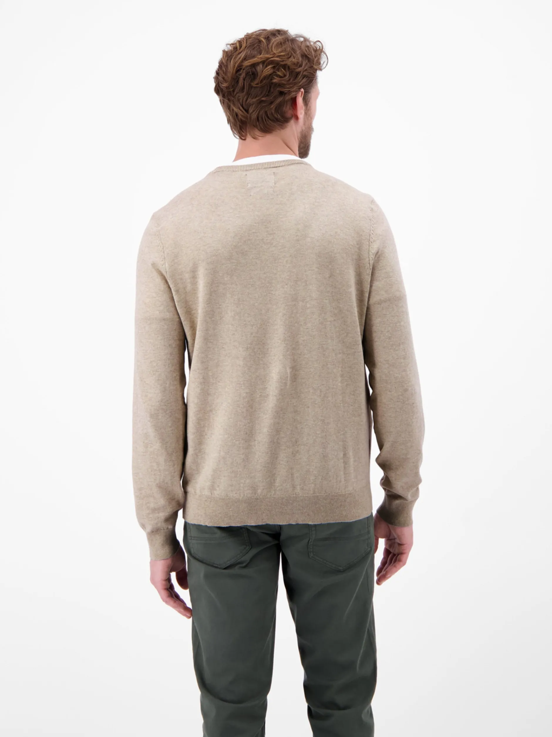 LERROS Herren Strickpullover in beige