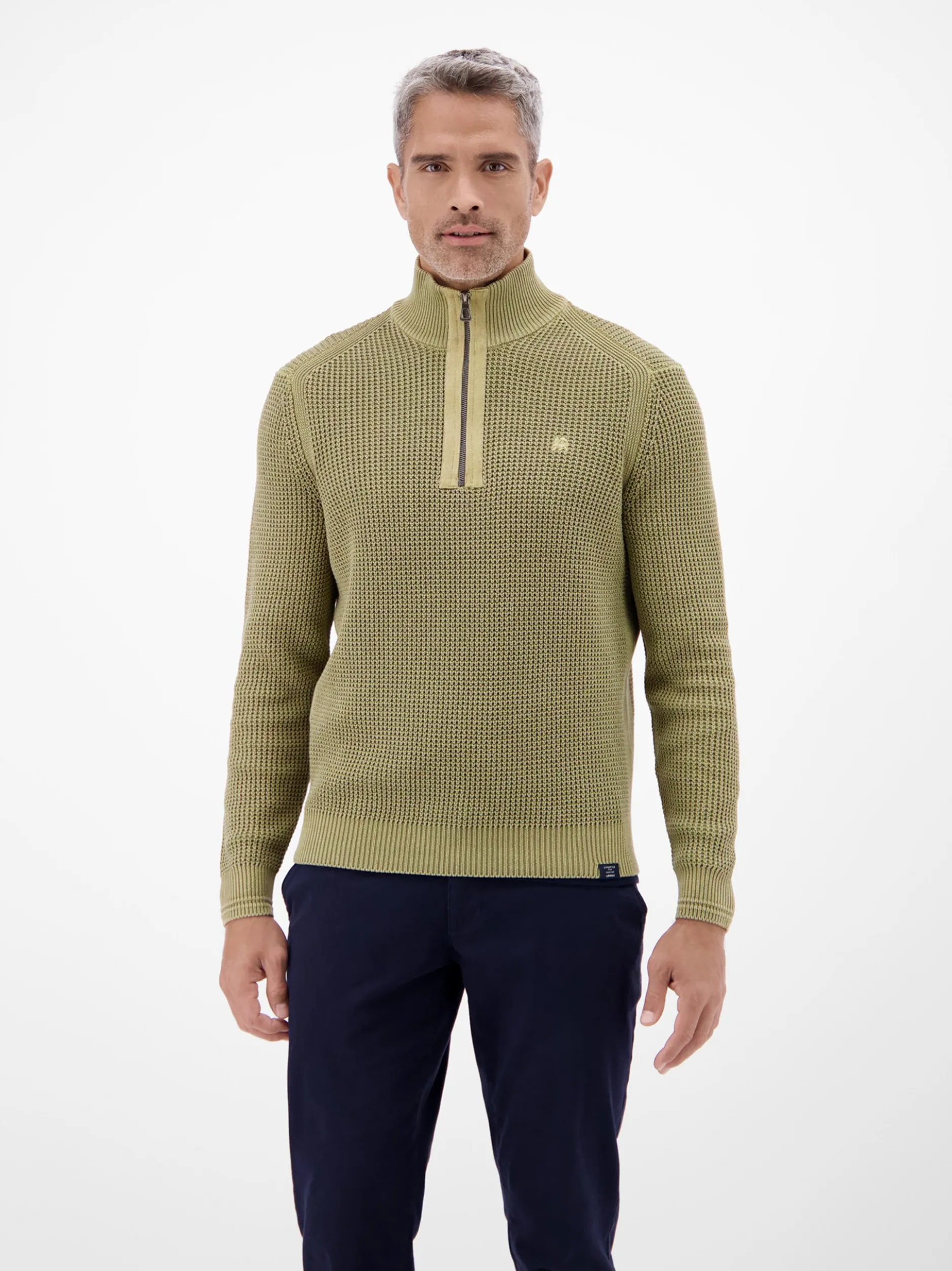 LERROS Herren Strickpullover in grün