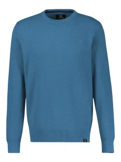 LERROS Herren Strickpullover in blau