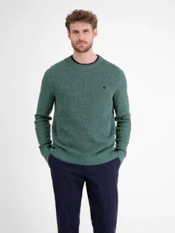 LERROS Herren Strickpullover in blau