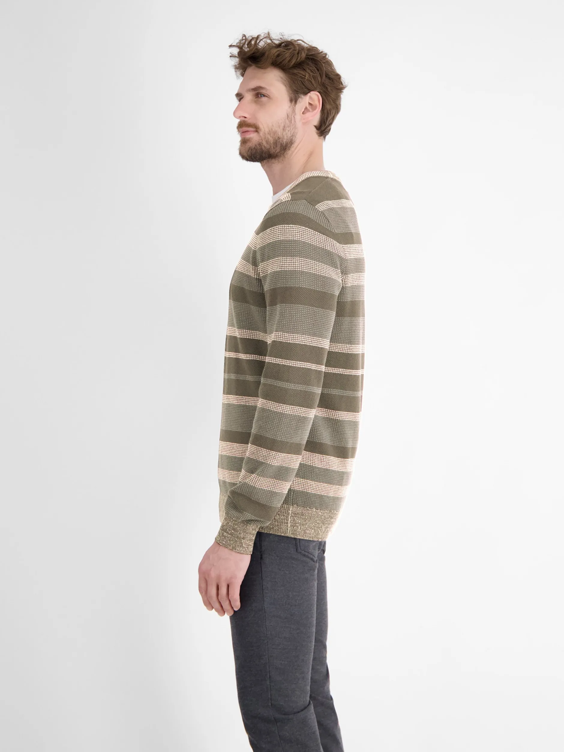 LERROS Herren Strickpullover in beige
