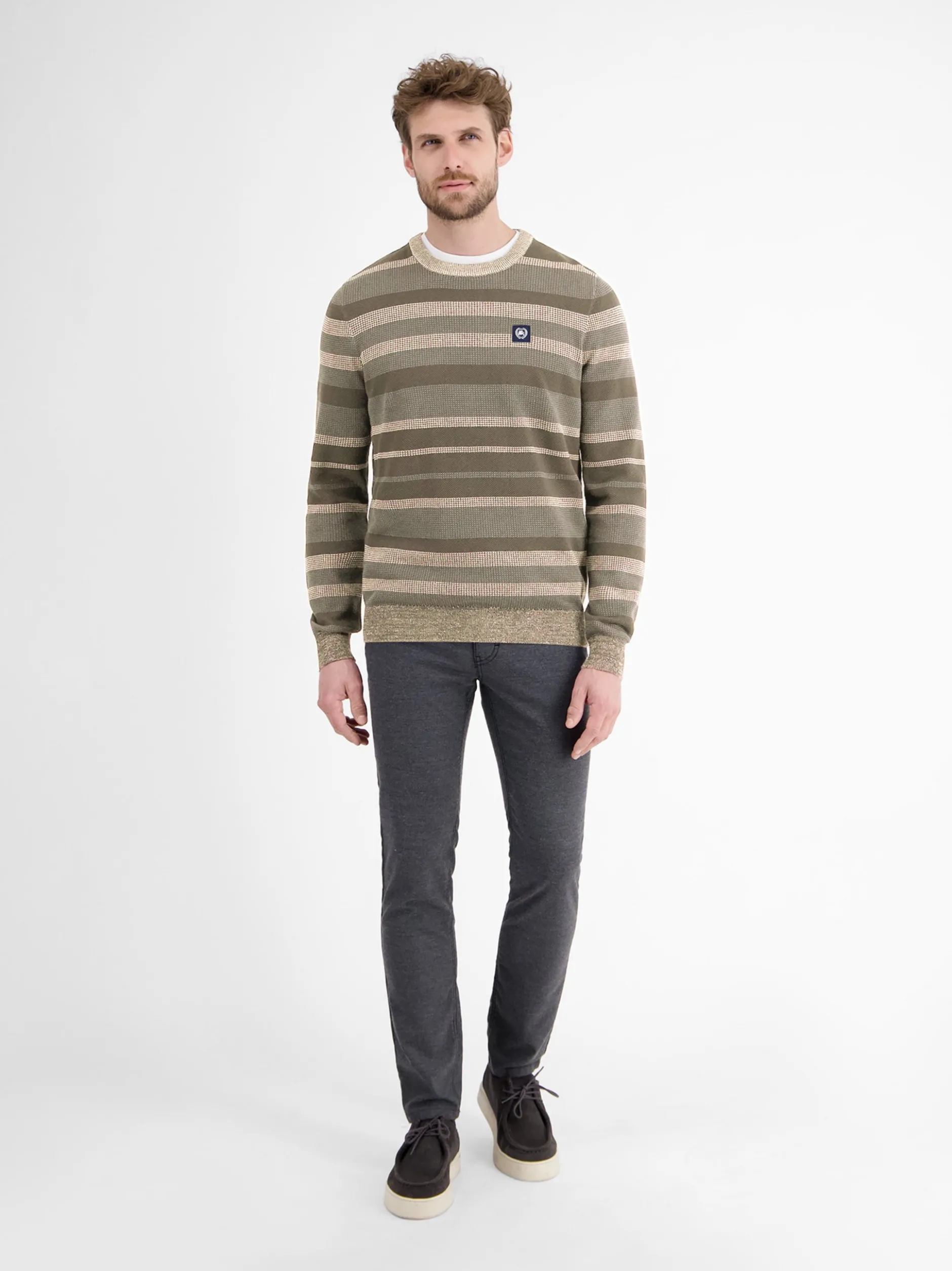 LERROS Herren Strickpullover in beige