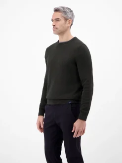 LERROS Herren Strickpullover in schwarz