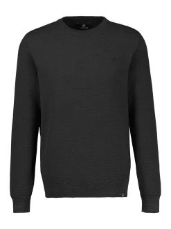 LERROS Herren Strickpullover in schwarz