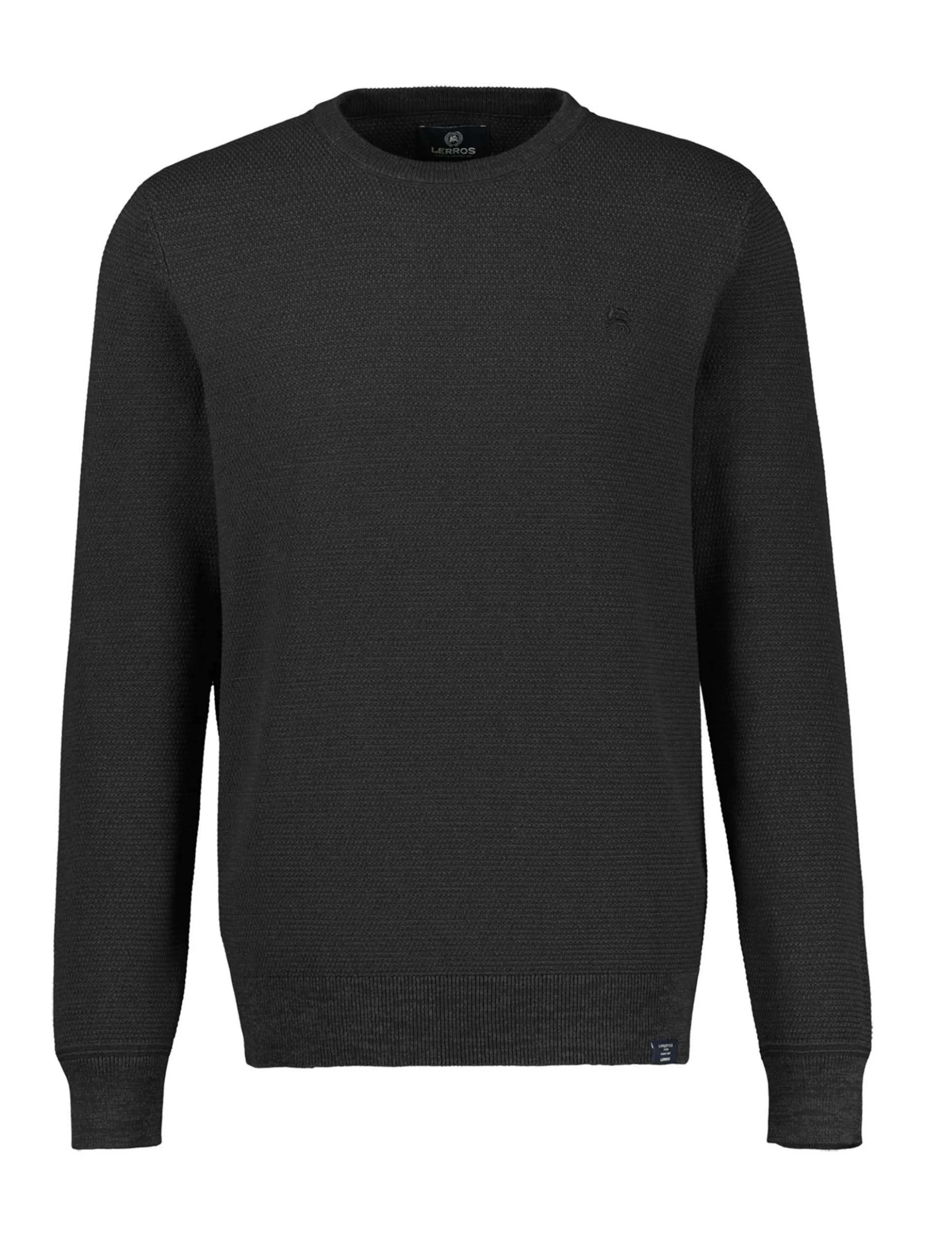 LERROS Herren Strickpullover in schwarz