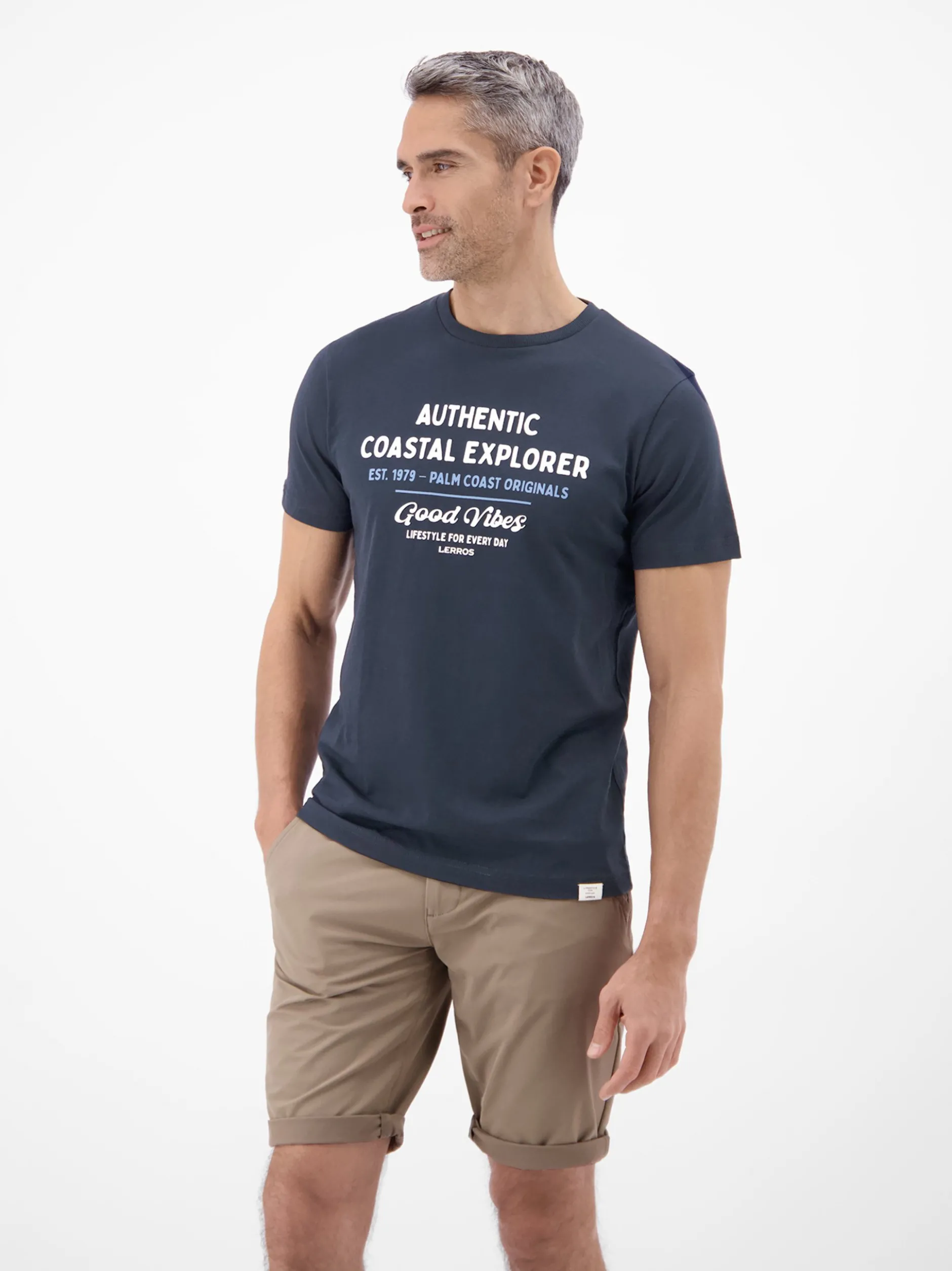 LERROS Herren T-Shirt in blau