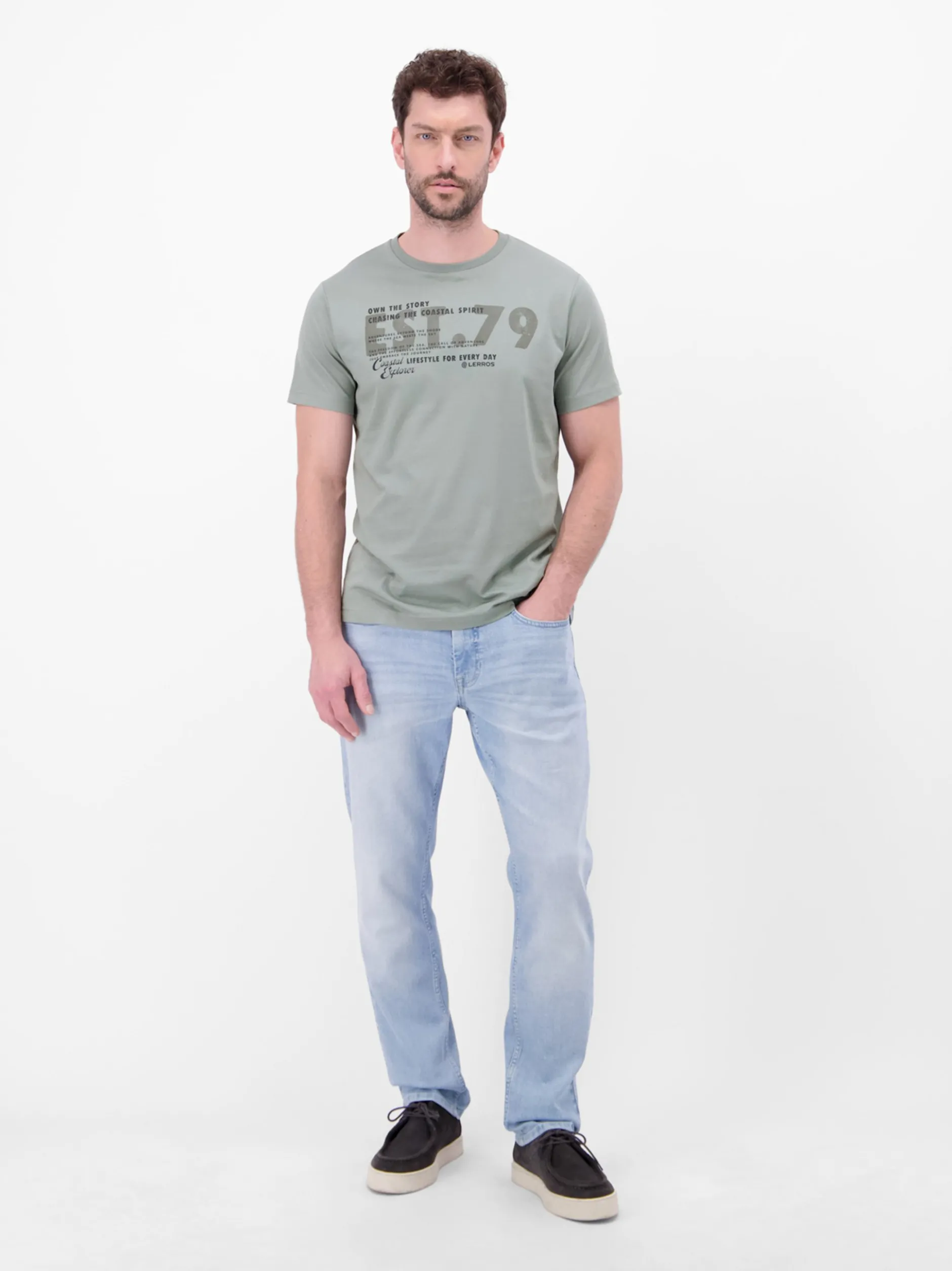 LERROS Herren T-Shirt in grau