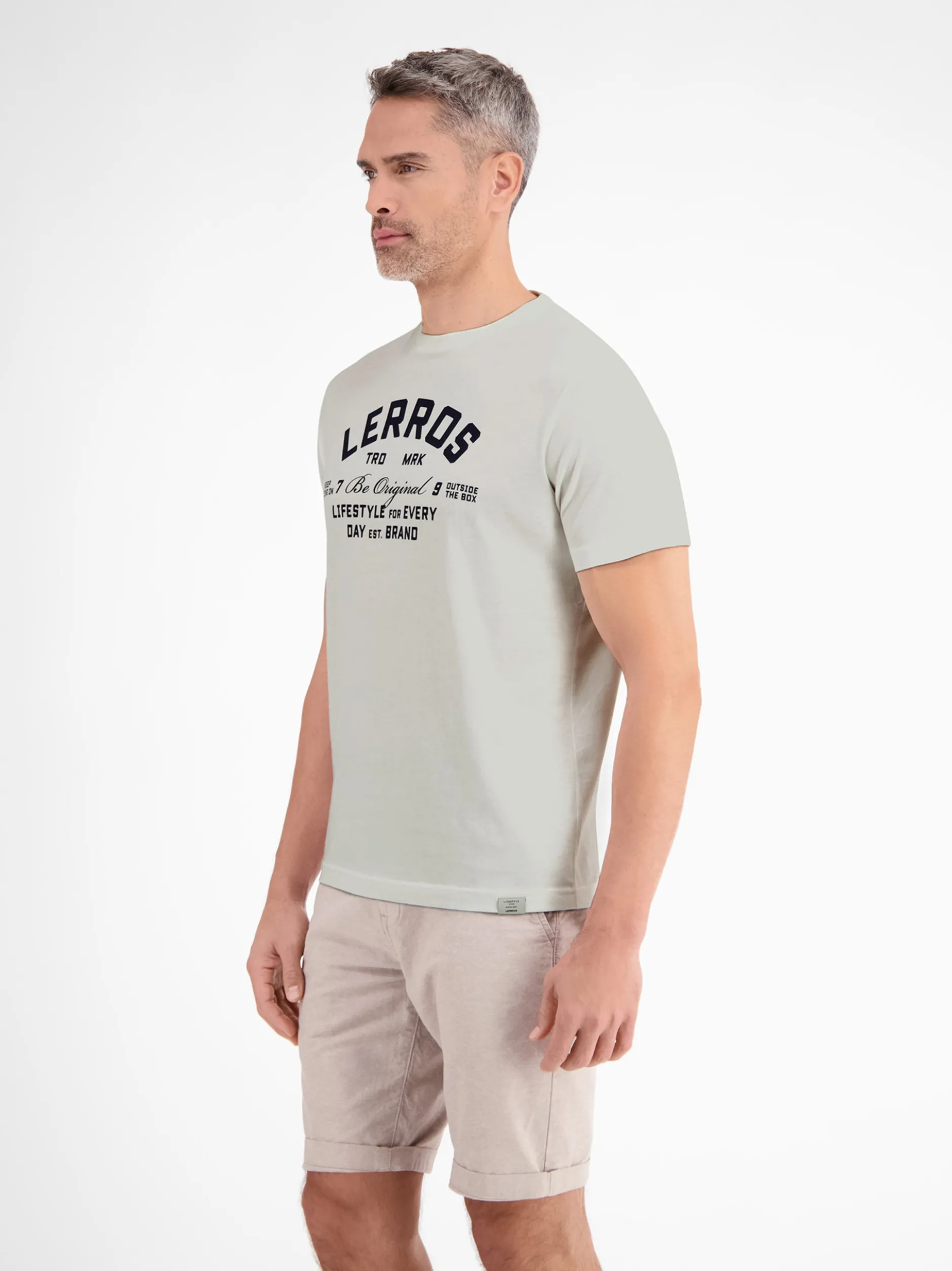 LERROS Herren T-Shirt in weiß