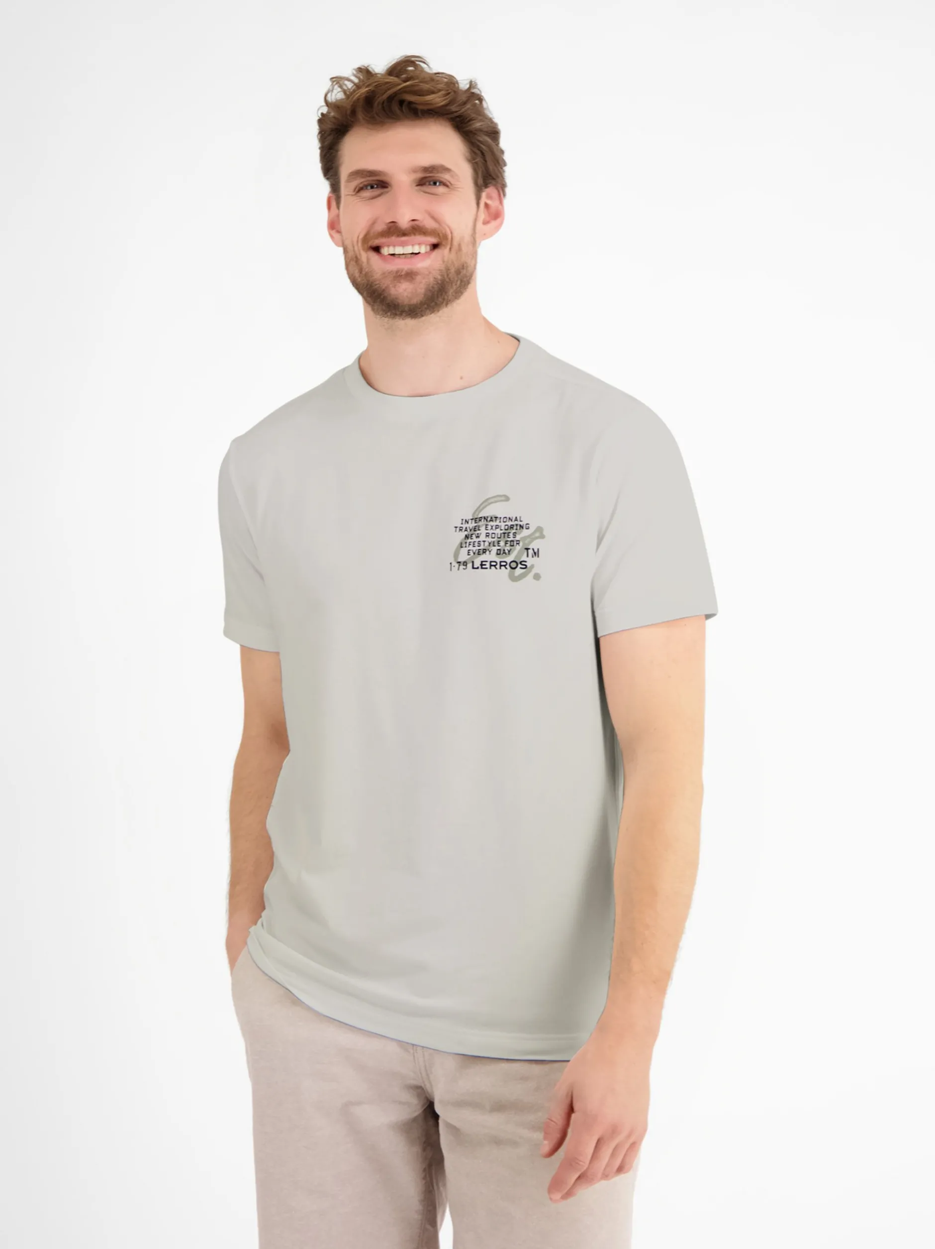 LERROS Herren T-Shirt in weiß