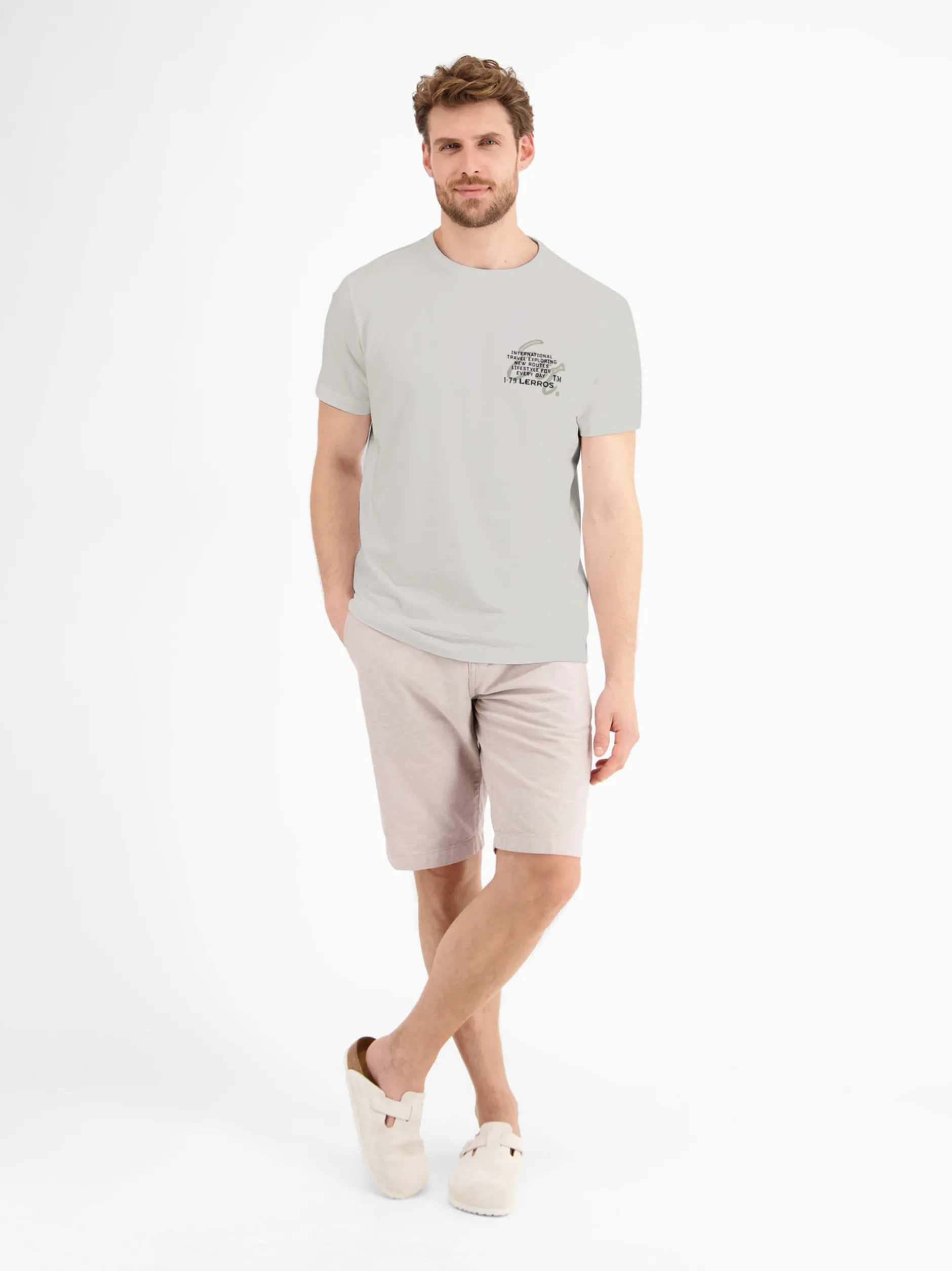 LERROS Herren T-Shirt in weiß