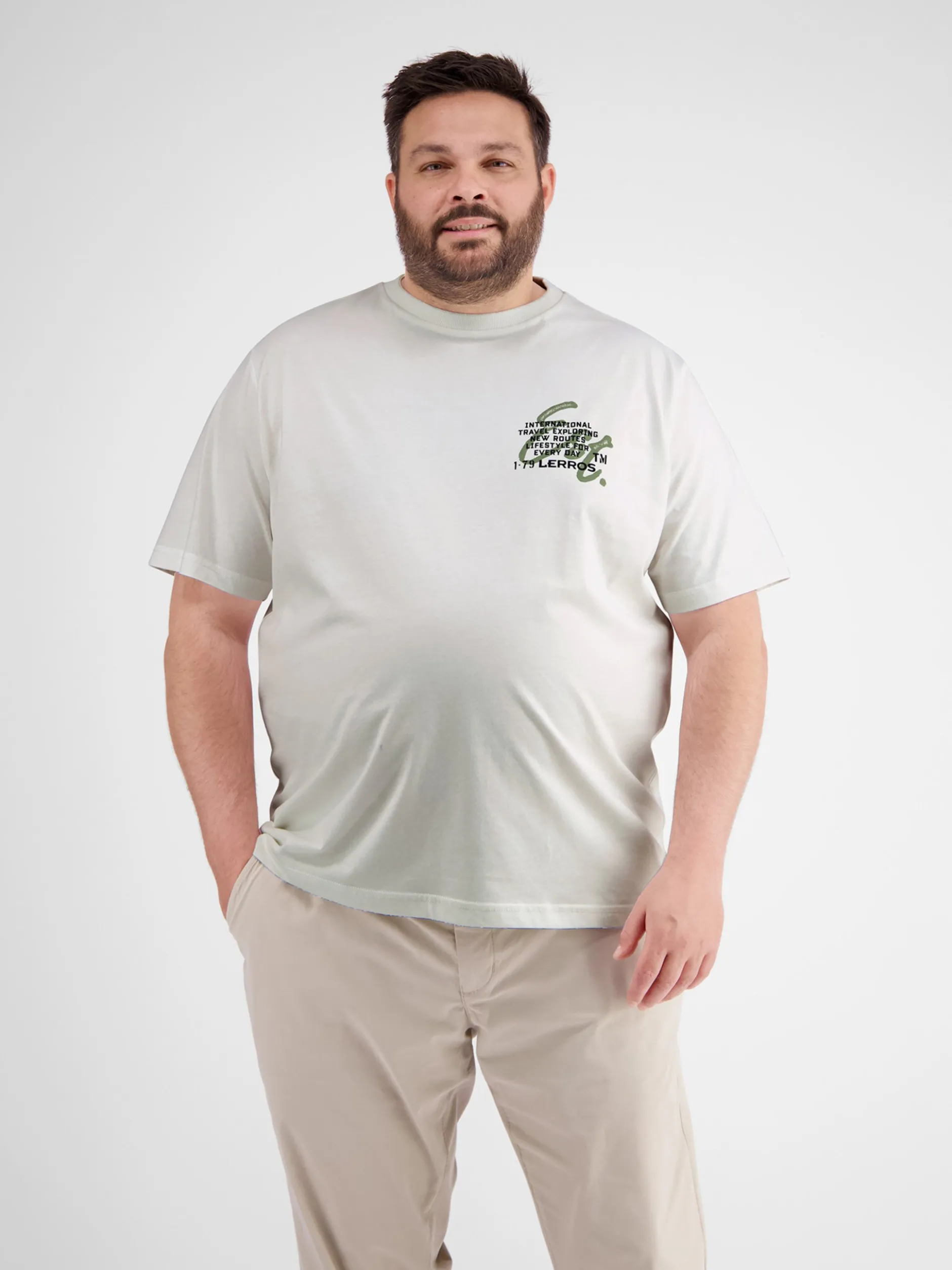 LERROS Herren T-Shirt in weiß