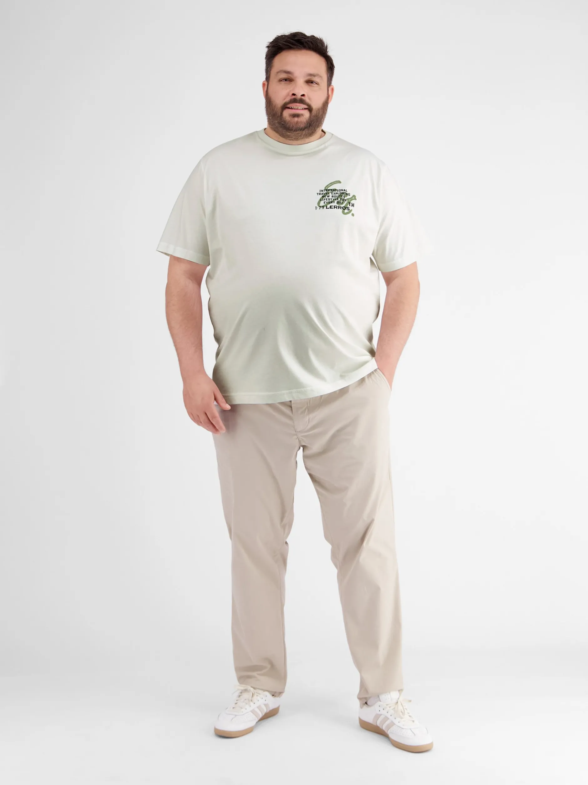 LERROS Herren T-Shirt in weiß