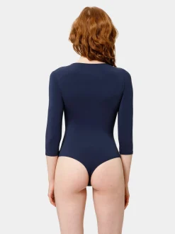 Les Lunes Damen Body mit 3/4-Arm in blau