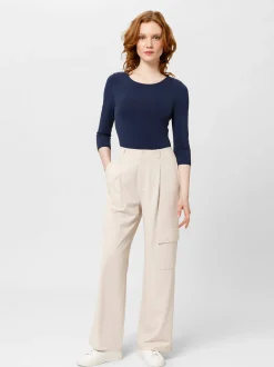 Les Lunes Damen Body mit 3/4-Arm in blau