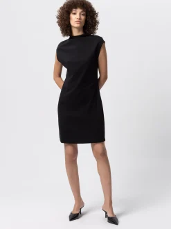 Les Lunes Damen Jerseykleid in schwarz - Länge: knielang