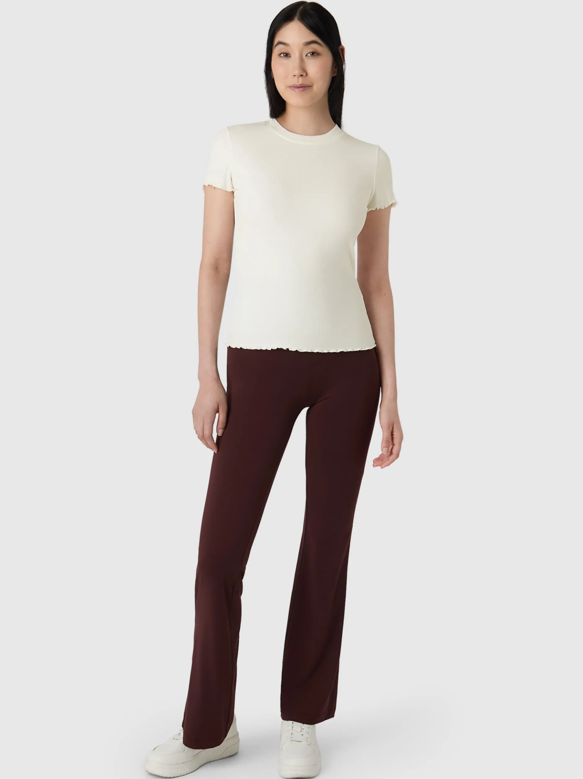 Les Lunes Damen Kurzarm T-shirt in weiß - Ärmel: kurzarm