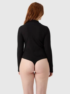 Les Lunes Damen Langarmbody in schwarz - Ärmel: langarm