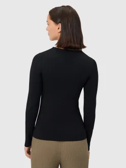 Les Lunes Damen Langarmshirt in schwarz - Ärmel: langarm