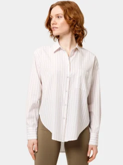 Les Lunes Damen langärmeliges Oversize Shirt in beige