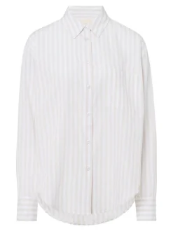 Les Lunes Damen langärmeliges Oversize Shirt in beige